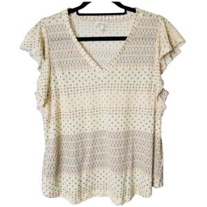 Ella Moss Ladies' LinenBlend  V-Neck Top Size‎ Large